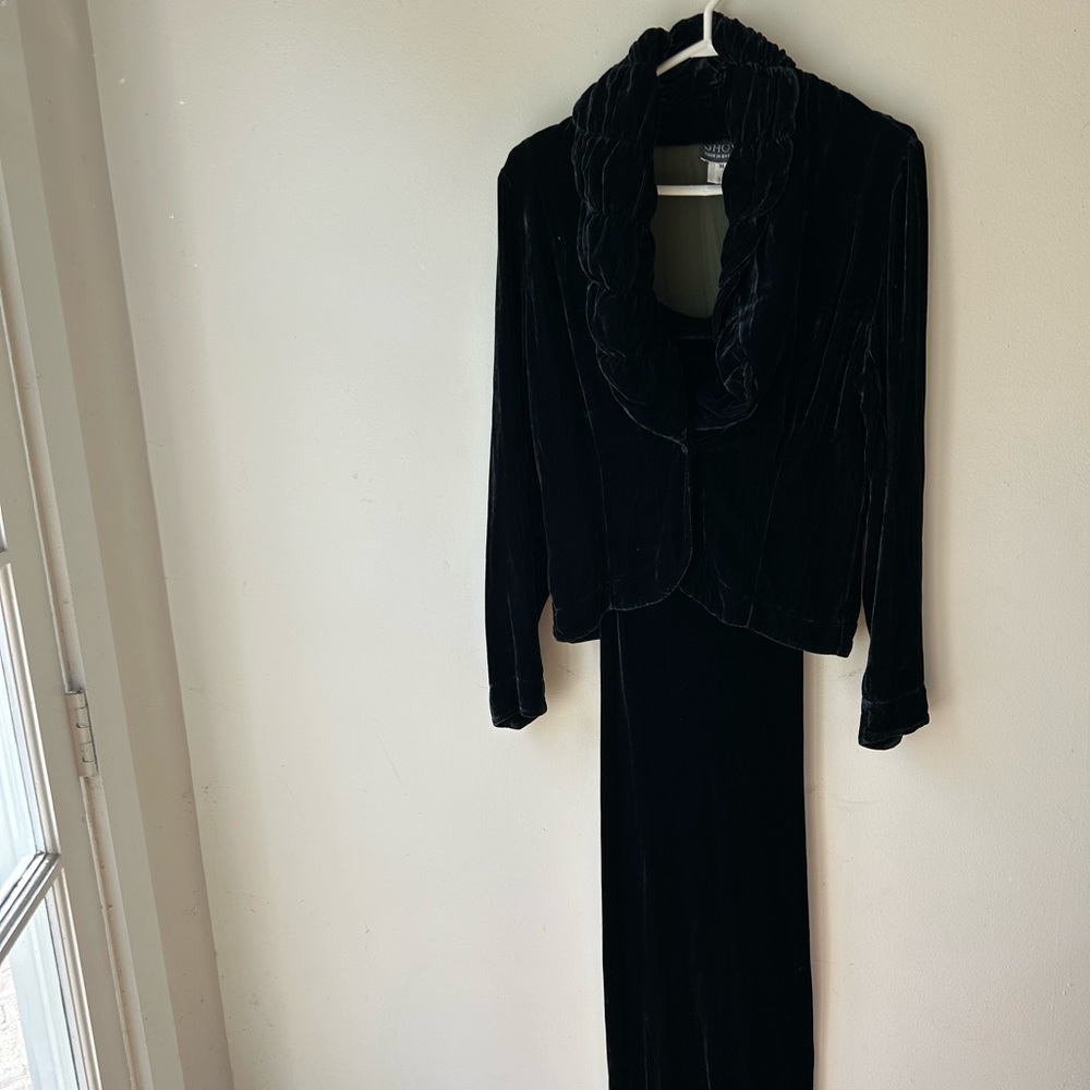 Ghost Velvet Dress and Jacket